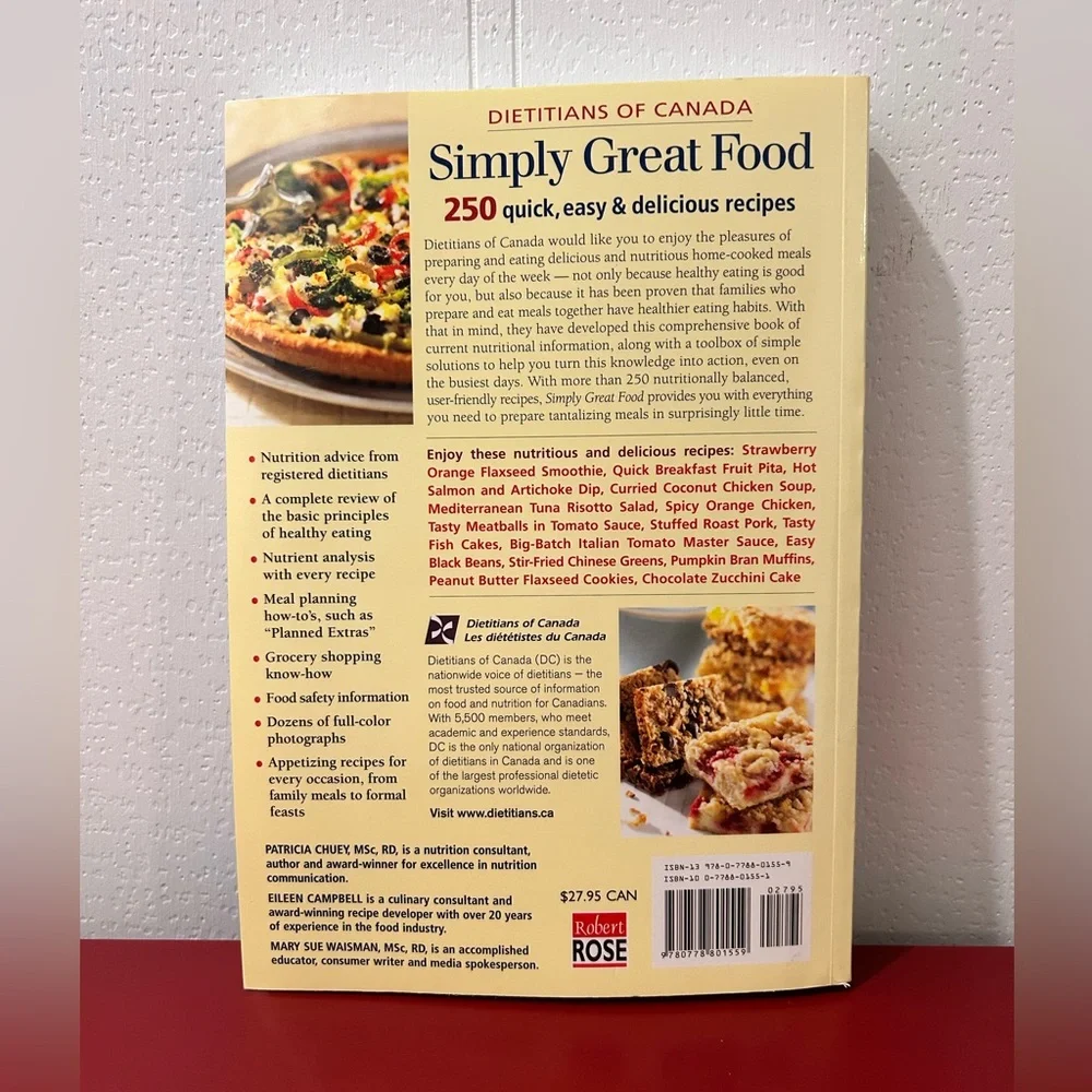 Simply Great Food Cookbook by Dietitians of Canada New - Picture 2 of 3